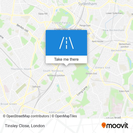 Tinsley Close map