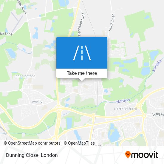 Dunning Close map
