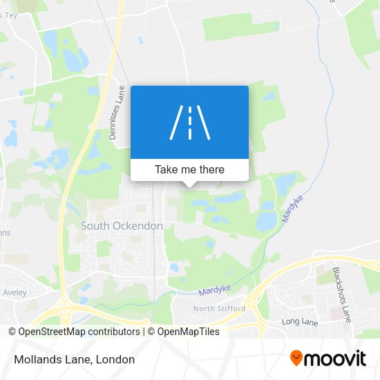 Mollands Lane map