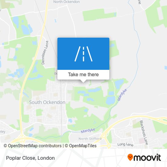 Poplar Close map