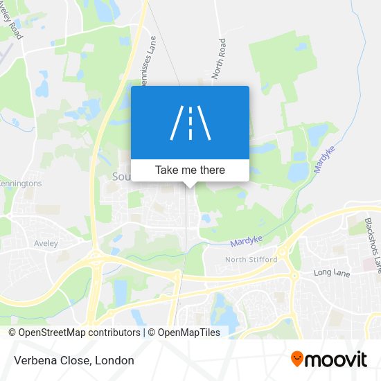 Verbena Close map