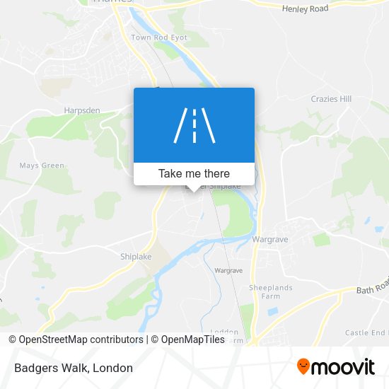 Badgers Walk map