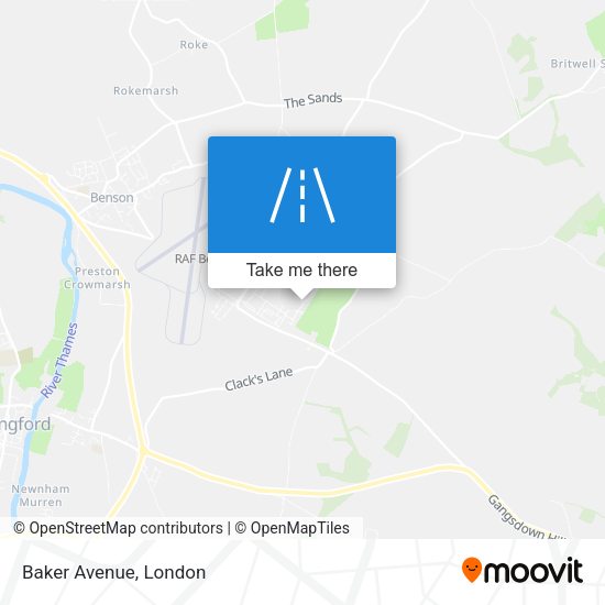 Baker Avenue map