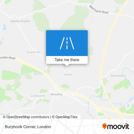 Buryhook Corner map