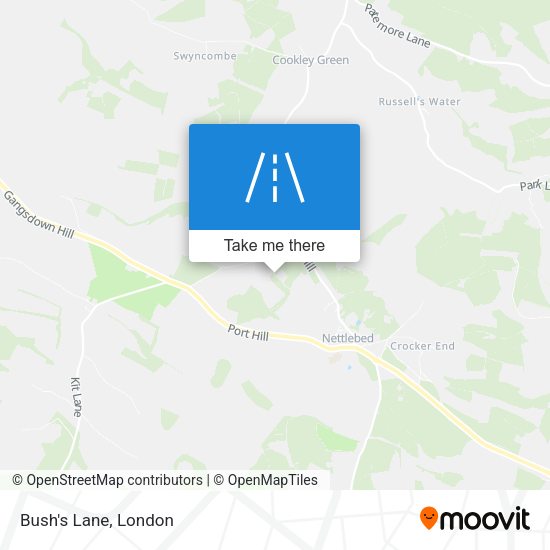 Bush's Lane map