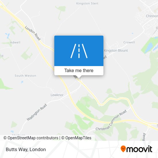 Butts Way map