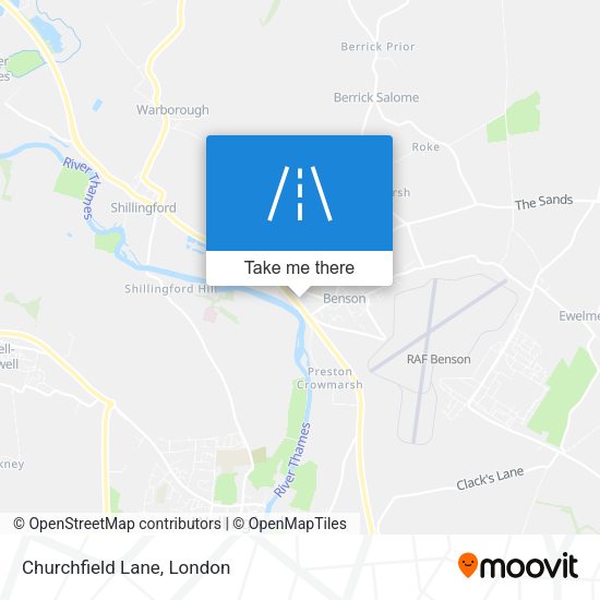 Churchfield Lane map