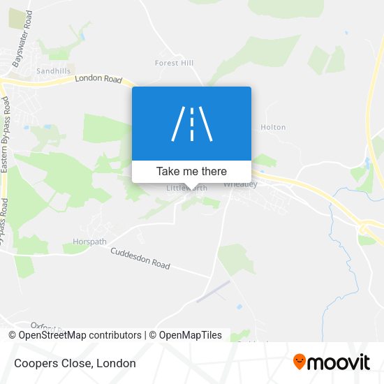 Coopers Close map