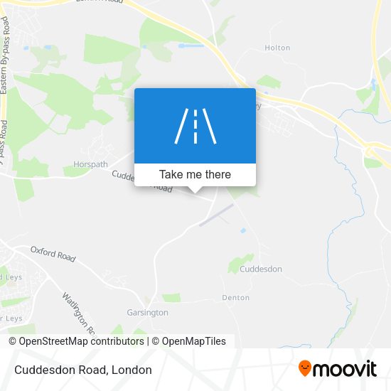 Cuddesdon Road map