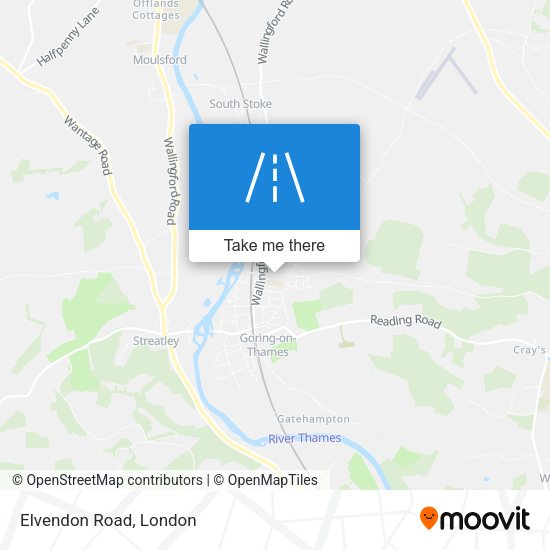 Elvendon Road map