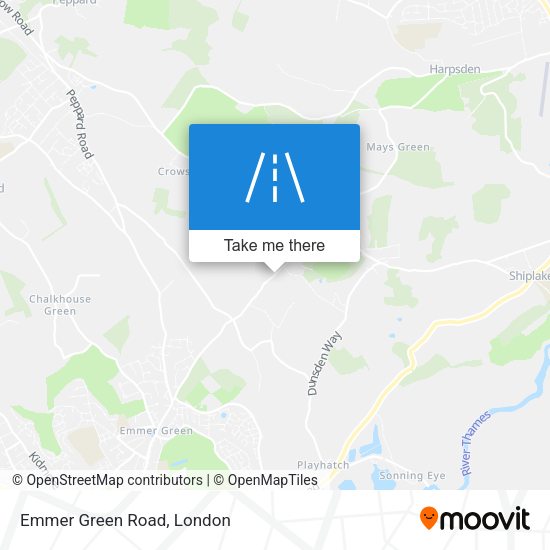 Emmer Green Road map