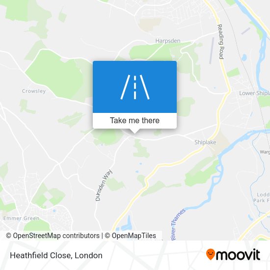 Heathfield Close map