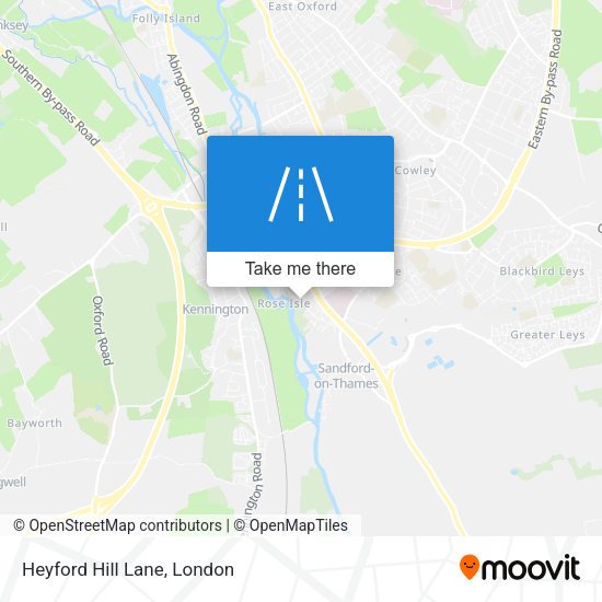 Heyford Hill Lane map
