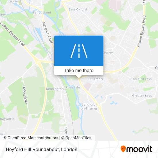 Heyford Hill Roundabout map