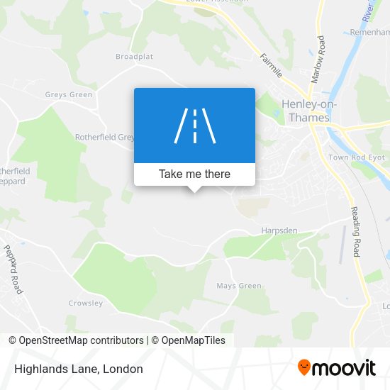 Highlands Lane map