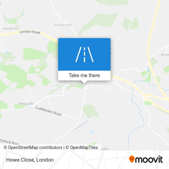 Howe Close map