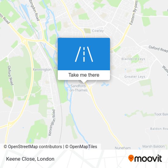Keene Close map