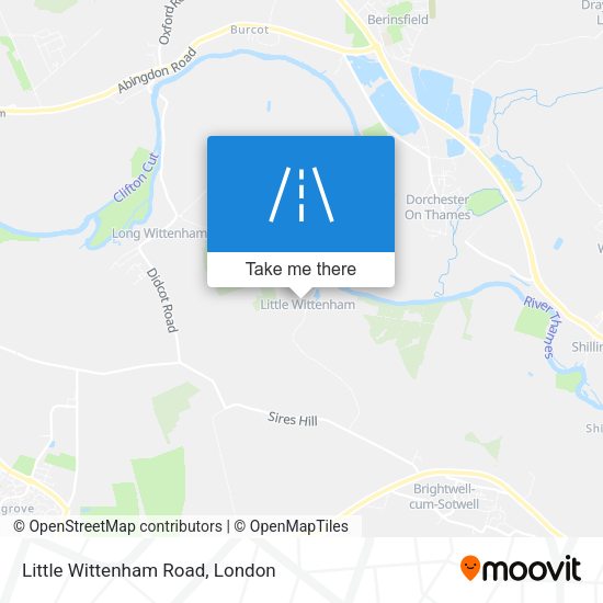 Little Wittenham Road map