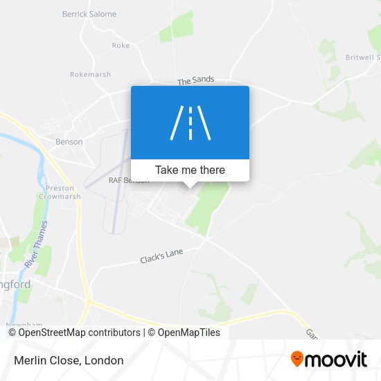 Merlin Close map