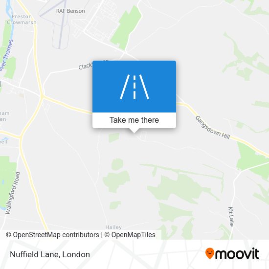 Nuffield Lane map
