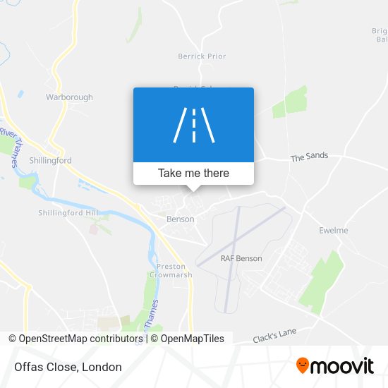 Offas Close map