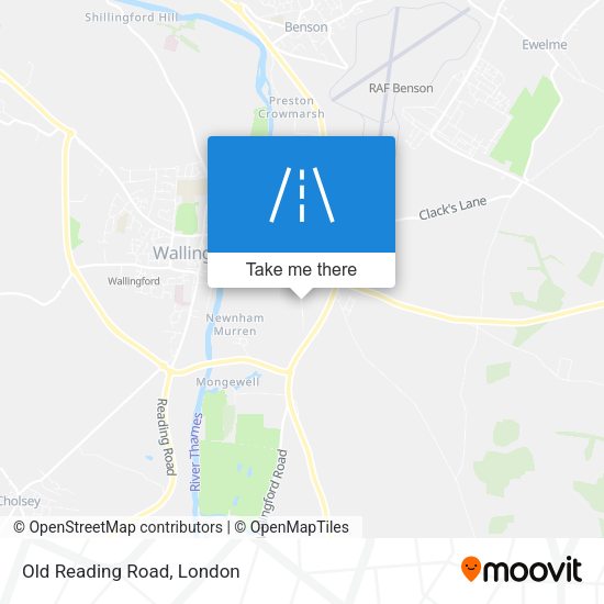 Old Reading Road map