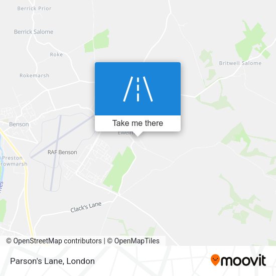 Parson's Lane map