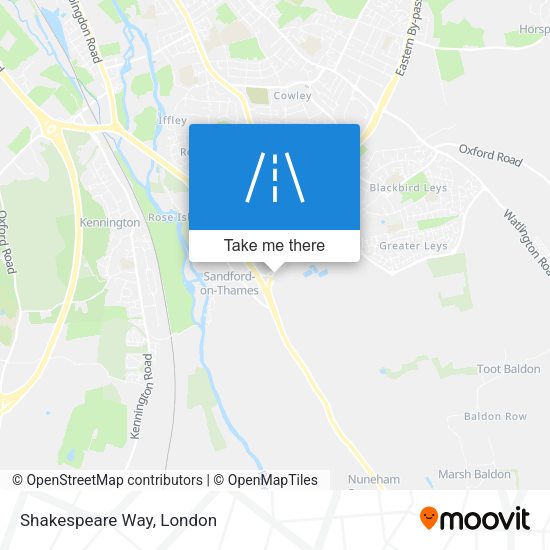 Shakespeare Way map
