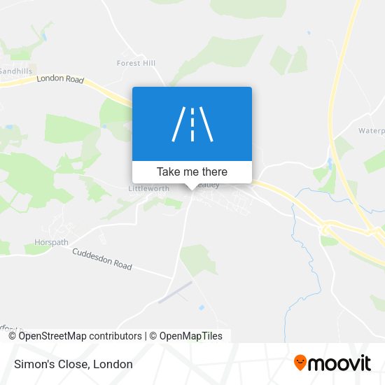 Simon's Close map