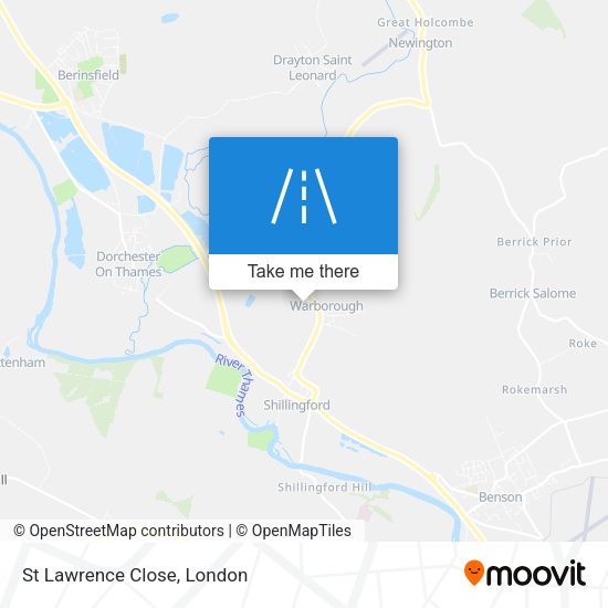 St Lawrence Close map
