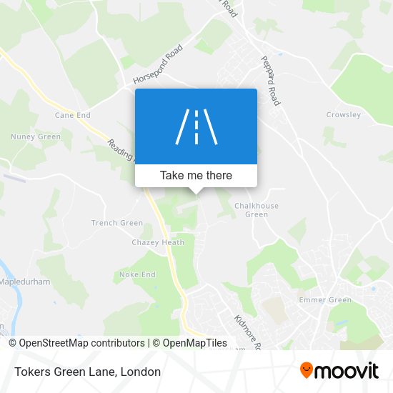 Tokers Green Lane map