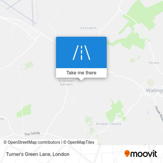 Turner's Green Lane map