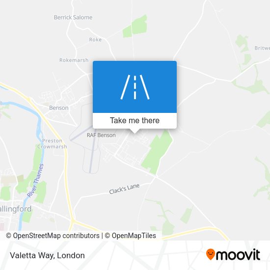 Valetta Way map