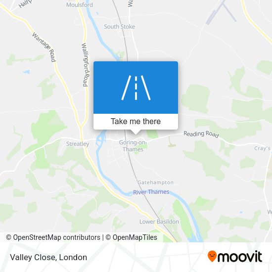 Valley Close map