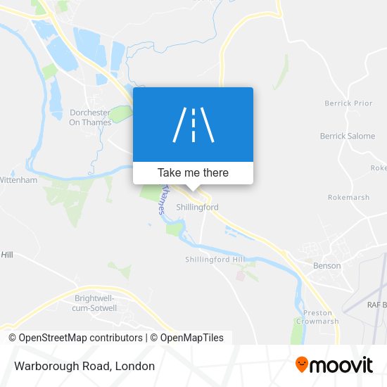 Warborough Road map