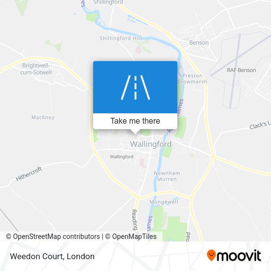 Weedon Court map