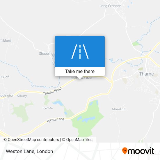 Weston Lane map