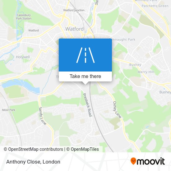 Anthony Close map