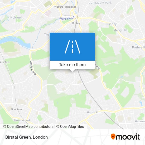 Birstal Green map