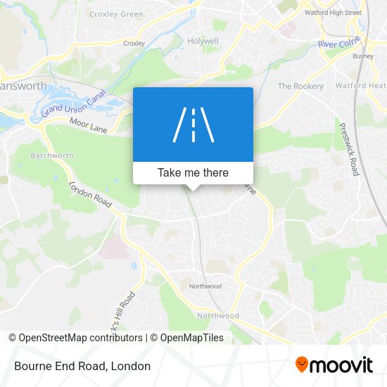 Bourne End Road map