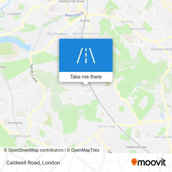 Caldwell Road map