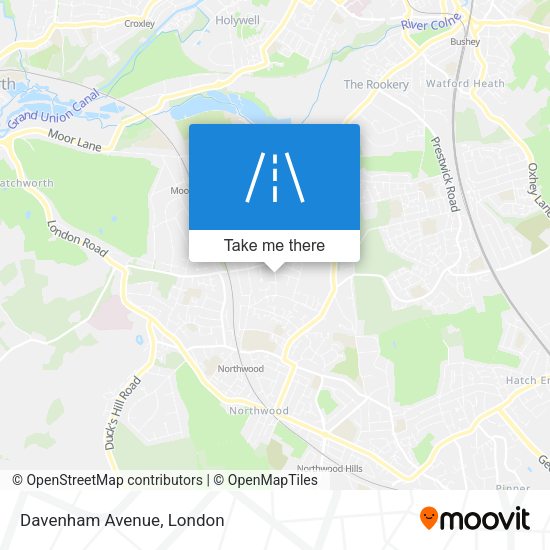 Davenham Avenue map