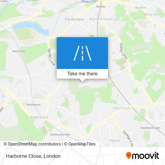 Harborne Close map