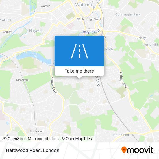 Harewood Road map