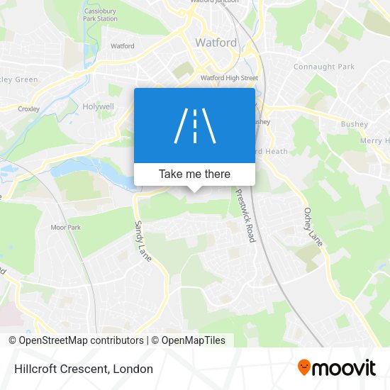 Hillcroft Crescent map