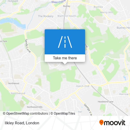 Ilkley Road map
