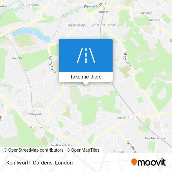 Kenilworth Gardens map