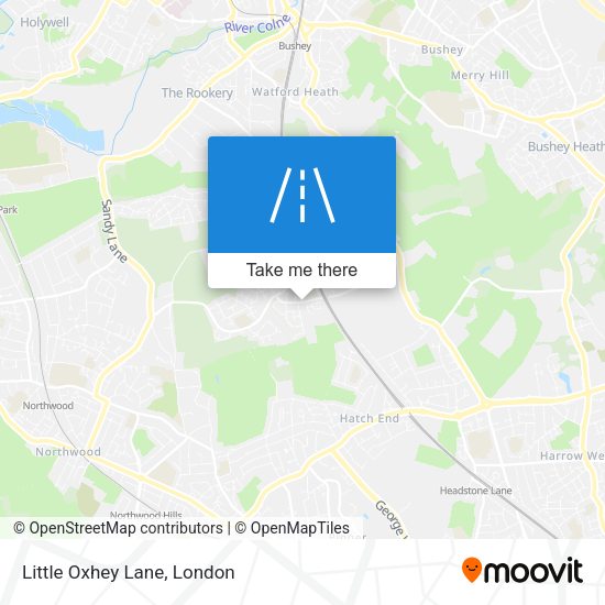 Little Oxhey Lane map