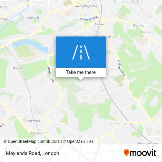 Maylands Road map