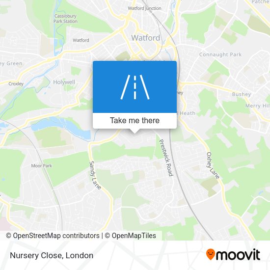 Nursery Close map